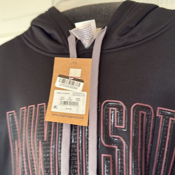 Rivalry threads Men’s Minnesota Black Hoodie with KANGROO pockets M 38/40 NWT - Picture 2 of 6